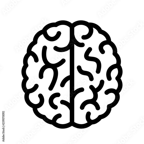 Human brain vector icon