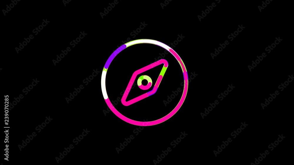 Circles gather in symbol compass. After it crumbles in a line and moves to the camera. Alpha channel black Circles gather in symbol compass. After it crumbles in a line and moves to the camera. Alpha channel black