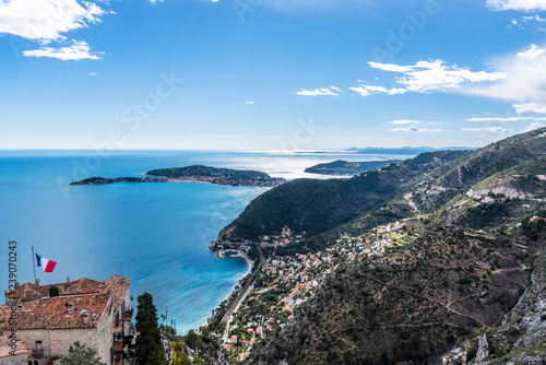 Vue du village Èze en Provence-Alpes-Côte d'Azur