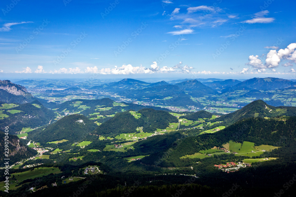 The Salzburg State (Austria) seen from the top of Mount Kehlstein (Germany).