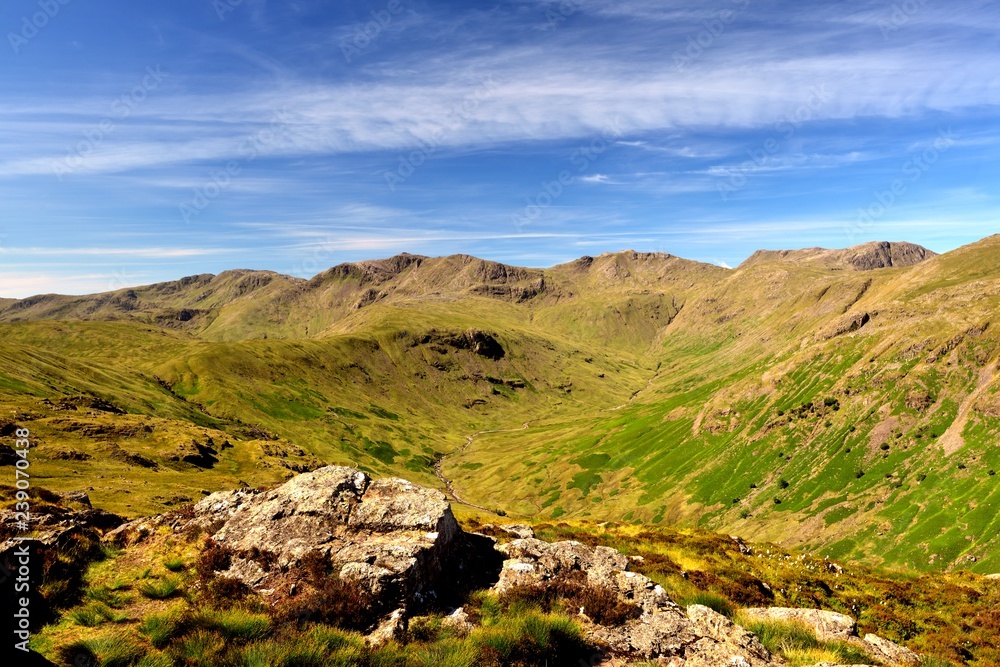 The high fells from Eagle Crag The high fells from Eagle Crag