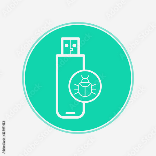 Pen drive vector icon sign symbol