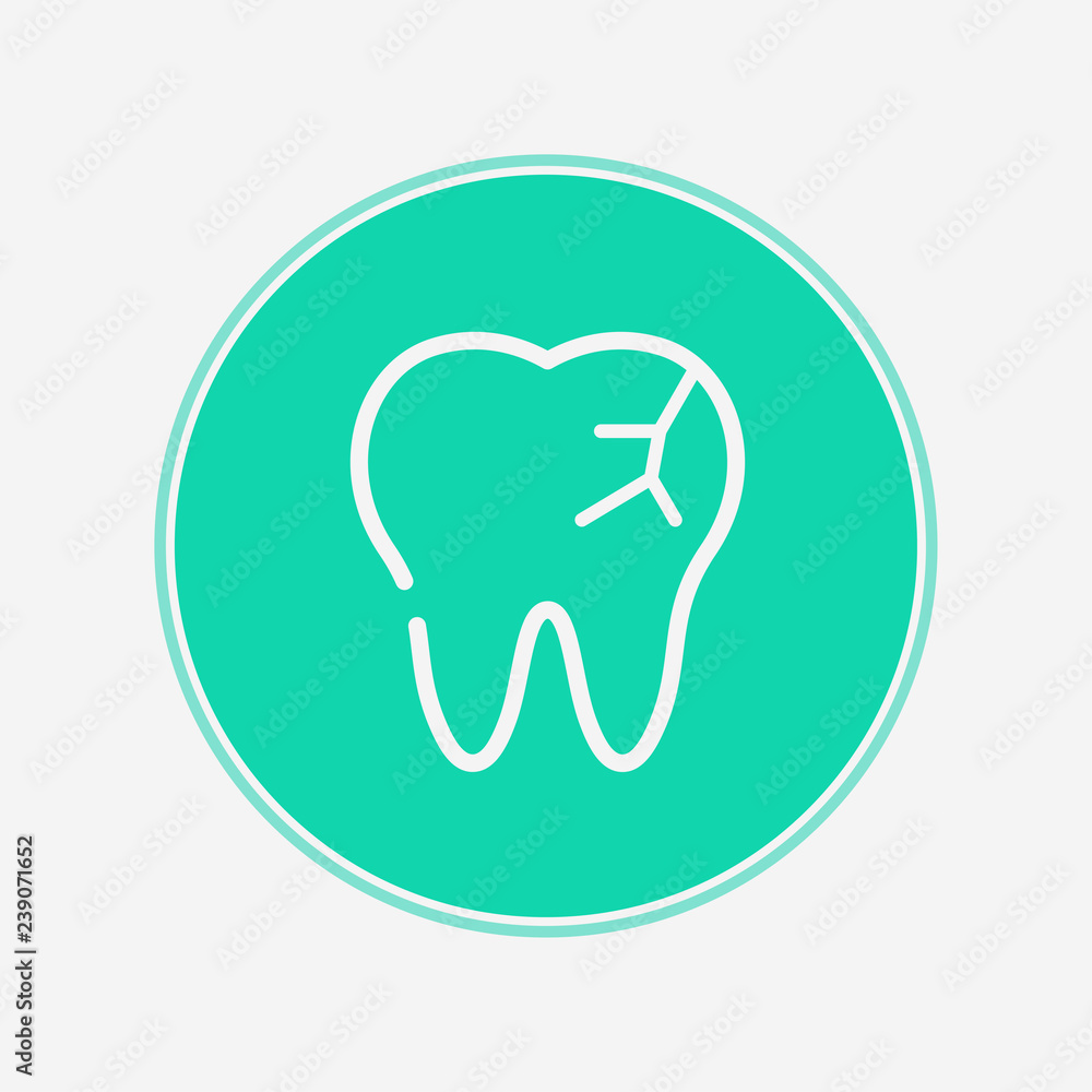 Broken tooth vector icon sign symbol Broken tooth vector icon sign symbol