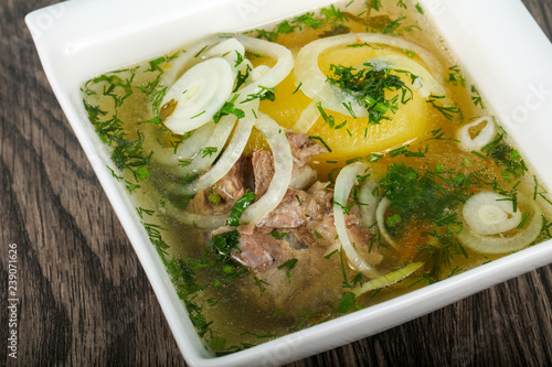 Caucasian meat soup - Hashlama photo