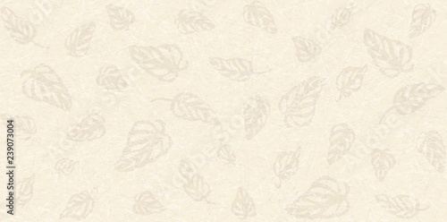 Flat vector with noise and texture. Tropical leaves Monstera on marble textured background in light, pale colors. Seamless pattern for packaging paper, textiles, wallpaper, clothed, place for text.