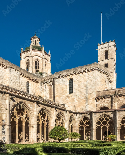 Monastery of Santa Maria de Santes Creus, a Cistercian monastery in Catalonia, Spain. 