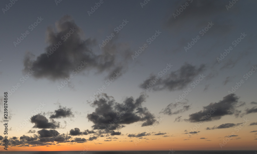 sunset on the beach