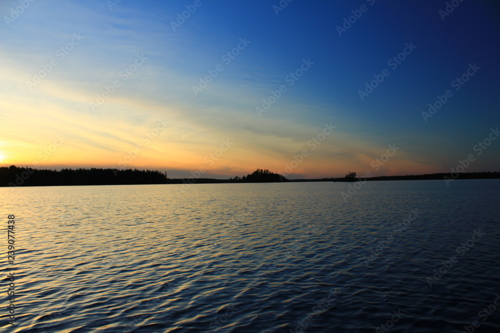 sunset over the sea