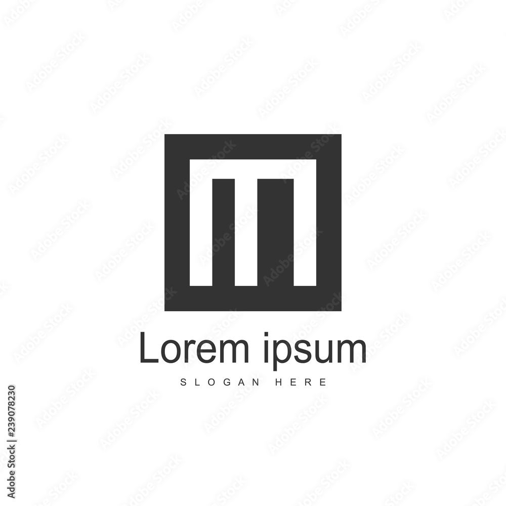 Initial Letter MI Logo template design. Minimalist letter logo