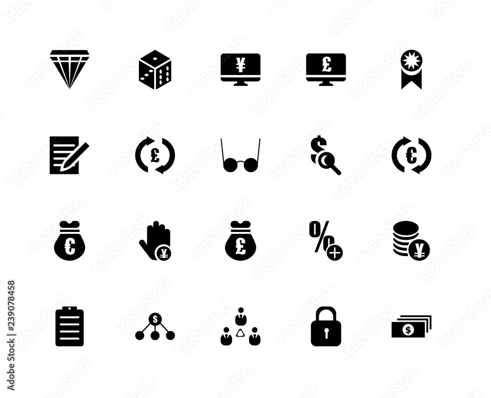 20 Icons Related To Dollar Bills Euro Currency Recognition Badge 20-icons-related-to-dollar-bills-euro-currency-recognition-badge