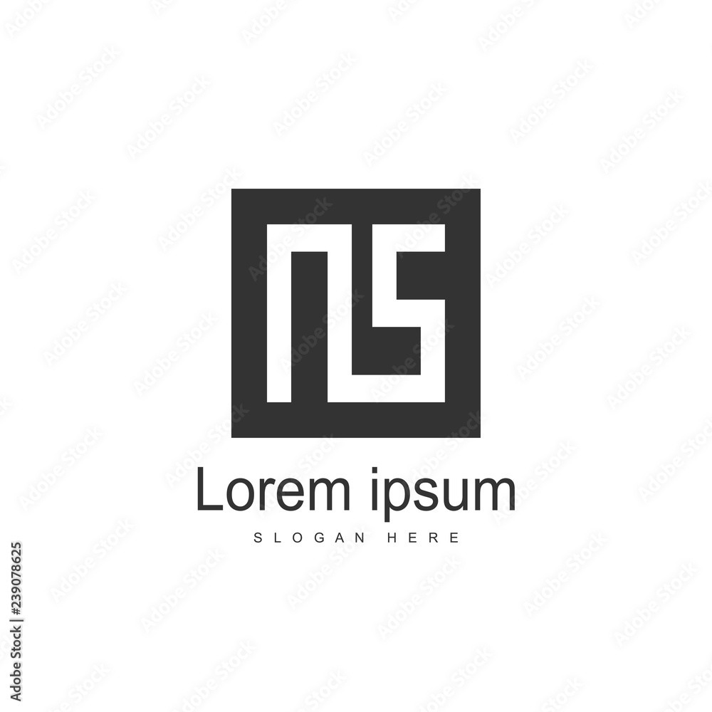 Initial Letter NS Logo Template Vector Design Initial Letter NS Logo Template Vector Design
