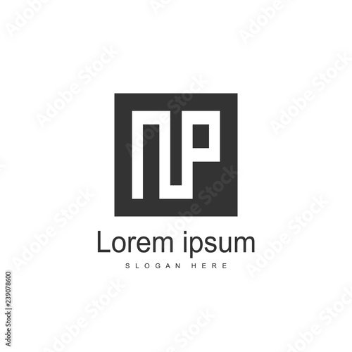 Initial Letter NP Logo Template Vector Design