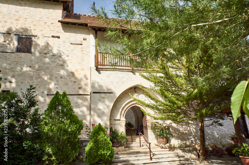 Cyprus. Troodos. Entrance to the Monastery of the Virgin Chrysoroyatissa photo