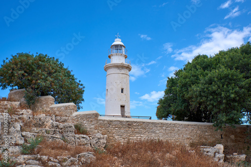 Cyprus. Pathos. Archaeological Park. Lighthouse - view from Odeon