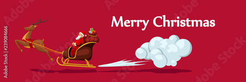 santa in sleight fast