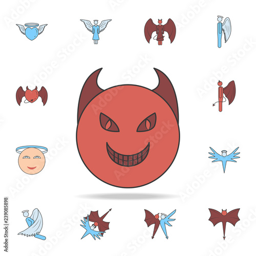 demon autarch color field outline icon. Detailed set of angel and demon icons. Premium graphic design. One of the collection icons for websites, web design, mobile app