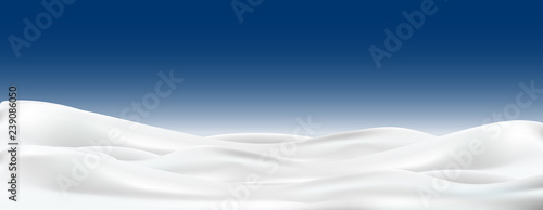 Snow drifts. Snowflakes in different shapes and forms. Sky clouds and snow winter. Frosty close-up wintry snowflakes