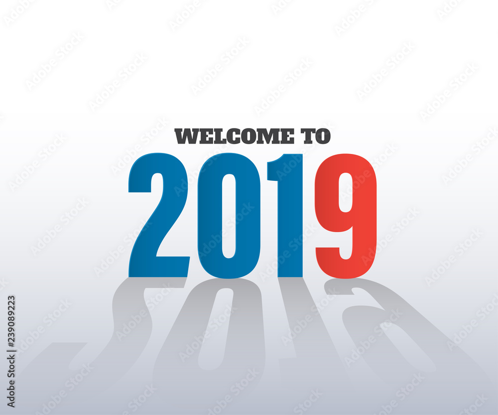 Happy new year 2019 . Greetings card. Colorful design. Vector illustration. Happy new year 2019 . Greetings card. Colorful design. Vector illustration.