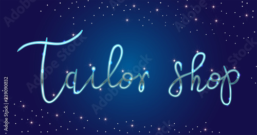Logo Fashion studio. Custom handmade calligraphy, Vector brush lettering for fashion salon.