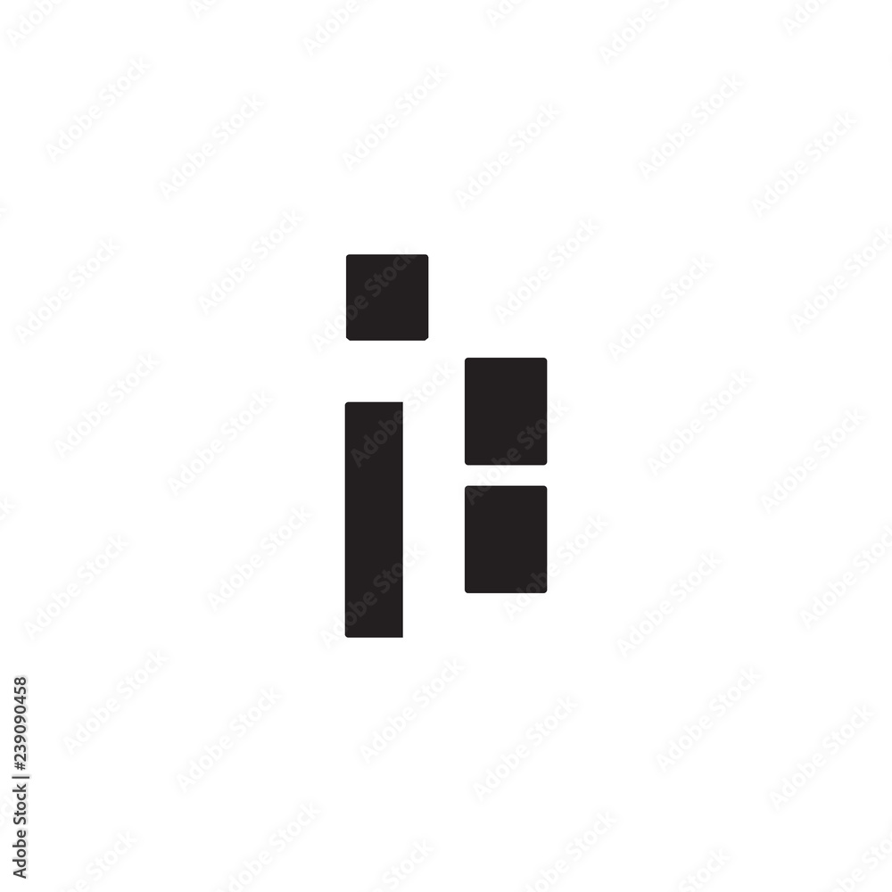 iB letter with building logo design iB letter with building logo design