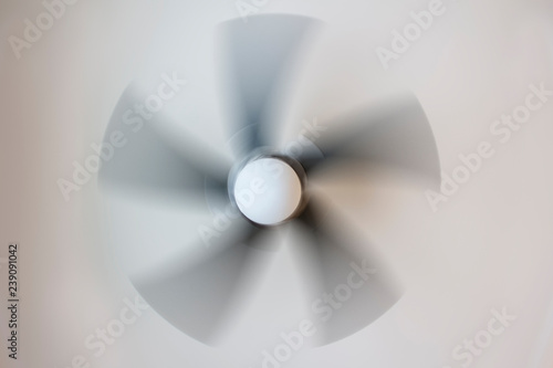 spinning gray ceiling fan