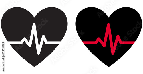 ICÔNE SANTÉ COEUR NOIR