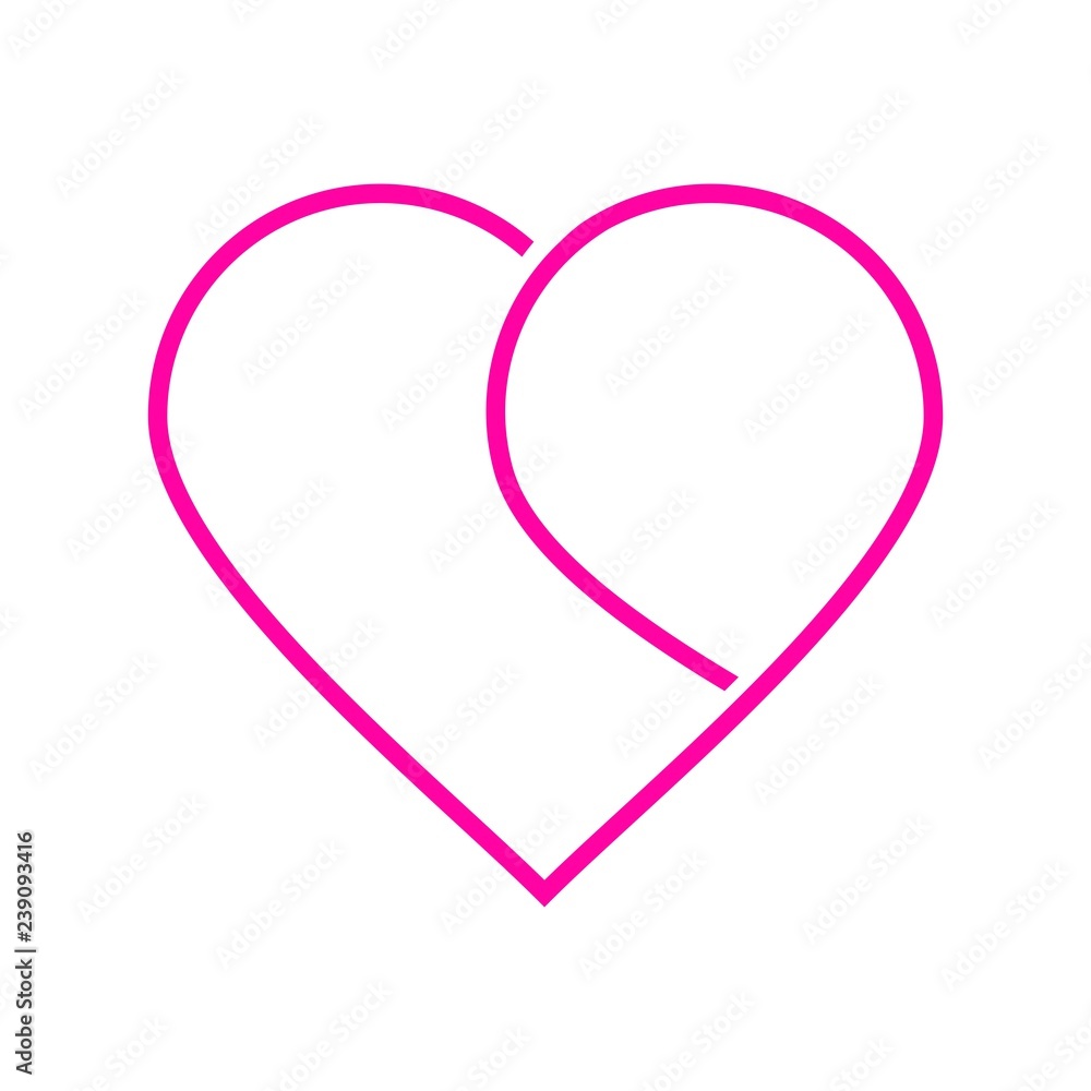 Heart Vector Icon. Love Flat Symbol design - Vector Heart Vector Icon. Love Flat Symbol design - Vector