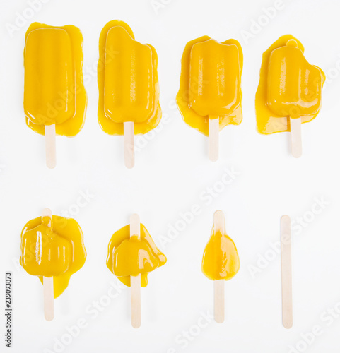 melting mango popsicles 