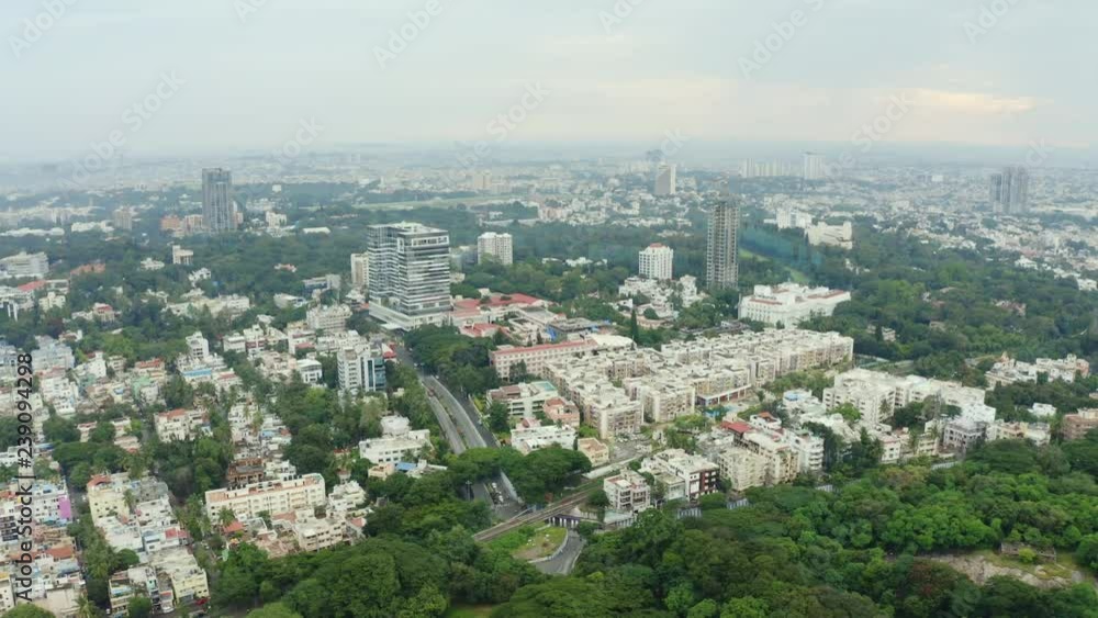 day time bangalore city high aerial panorama 4k india day time bangalore city high aerial panorama 4k india
