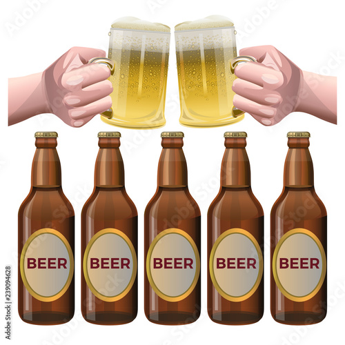 Beer set vector