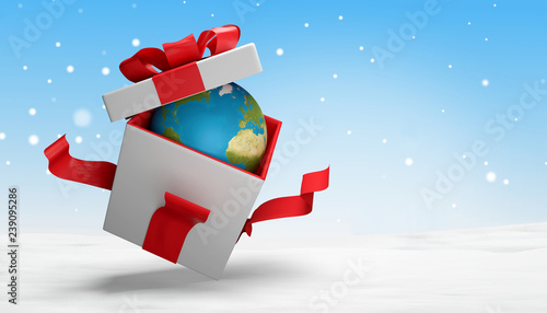 open present 3d illustratio...