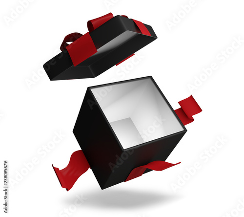 open present 3d illustration