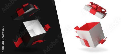 open present 3d illustration