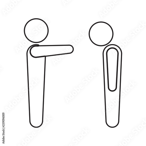 account for misconduct icon. Element of cyber security for mobile concept and web apps icon. Thin line icon for website design and development, app development