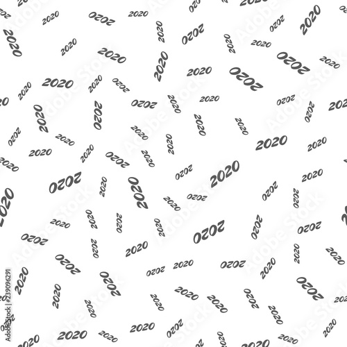 New Year seamless pattern on the white background