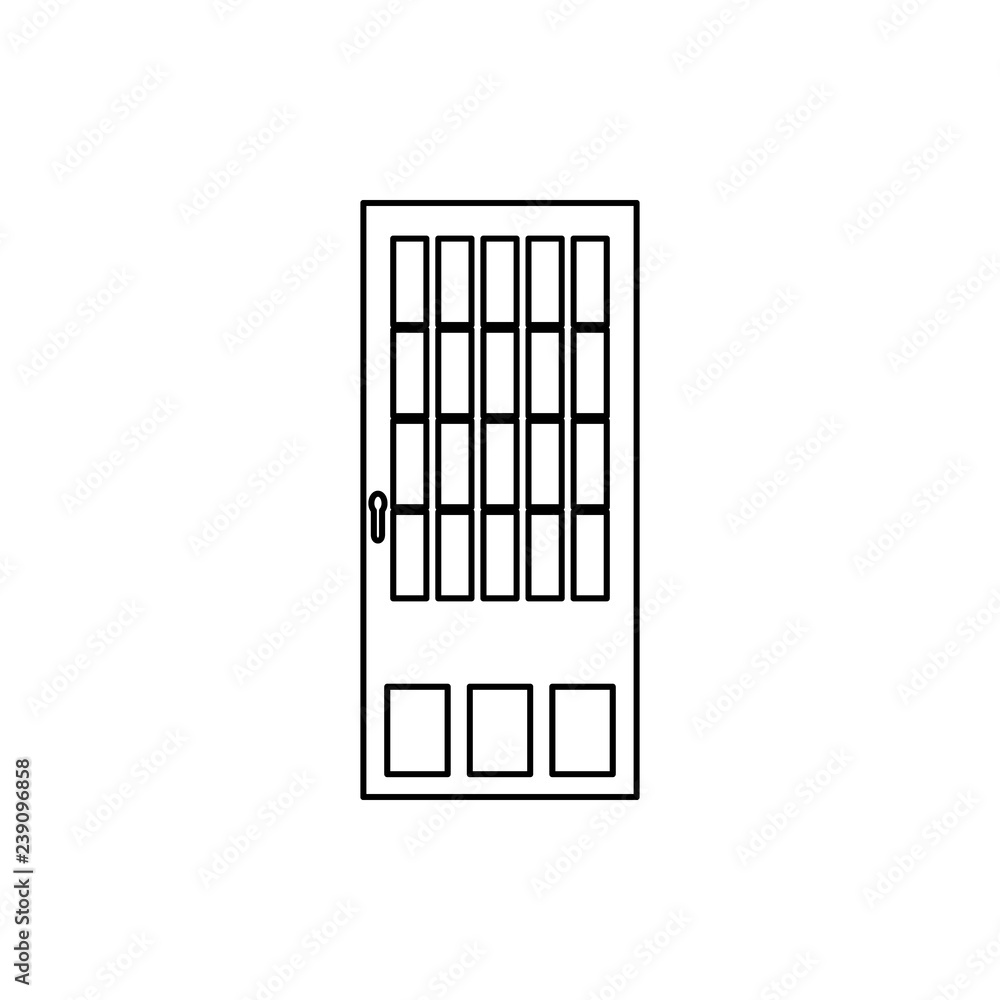 Door icon. Element of Door for mobile concept and web apps icon. Thin line icon for website design and development, app development