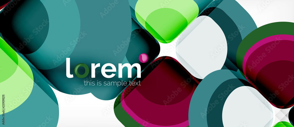 Round triangles geometric shapes composition Round triangles geometric shapes composition