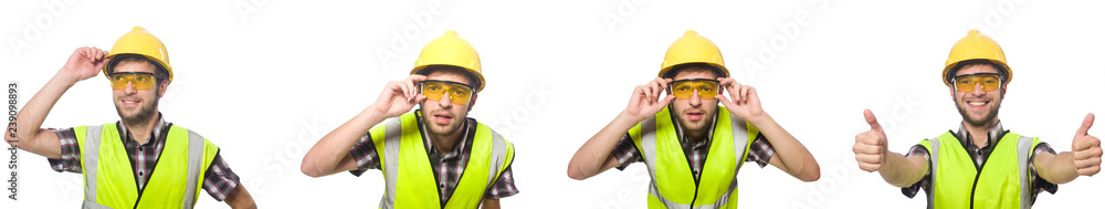 Industrial worker isolated on white Industrial worker isolated on white