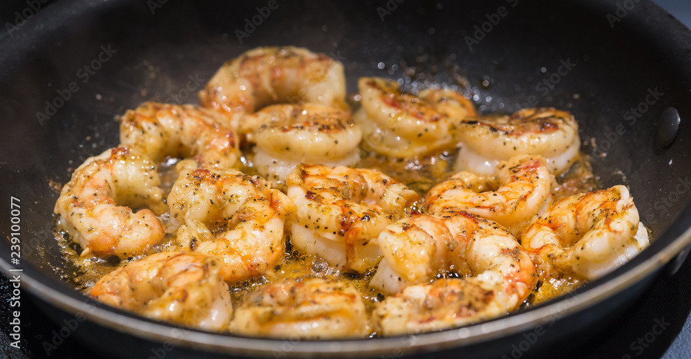 Seasoned Sauteed Royal Red Shrimp in Butter Sauce: Seasoned Sauteed Royal Red Shrimp in Butter Sauce:
