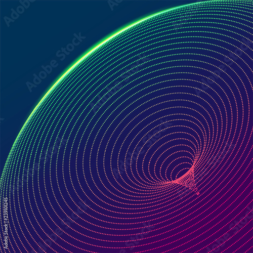 abstract futuristic background, technology dotted circle