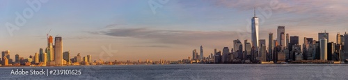Panoramic View of the Hudson River With New Jersey on the Left and Manhattan on the Right