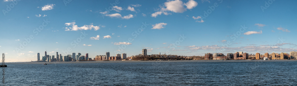 Panoramic View of the New Jersey Shoreline From Manhattan Side