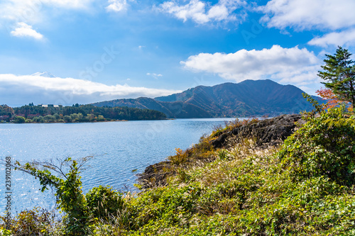 Beautiful landscape around lake kawaguchiko in Yamanashi Japan