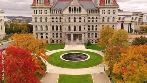 Capitol Building State House Albany New York Fall Color Autumn Season