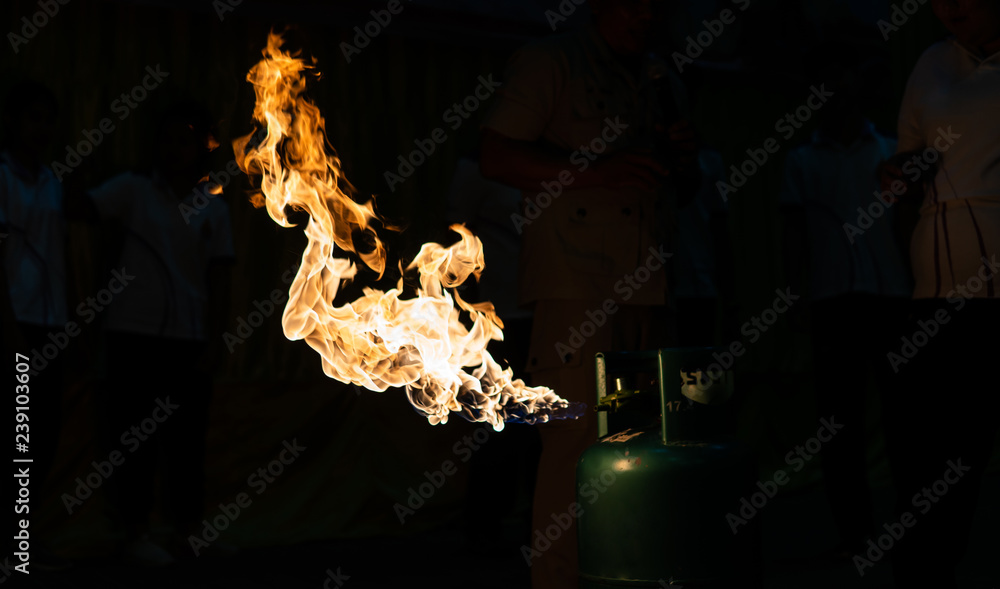 Gas Flame and Explosive from Gas Tank. fire flame Stock Photo Adobe Stock