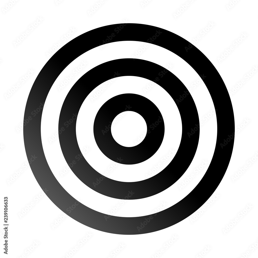 Target sign - black gradient transparent, isolated - vector Target sign - black gradient transparent, isolated - vector