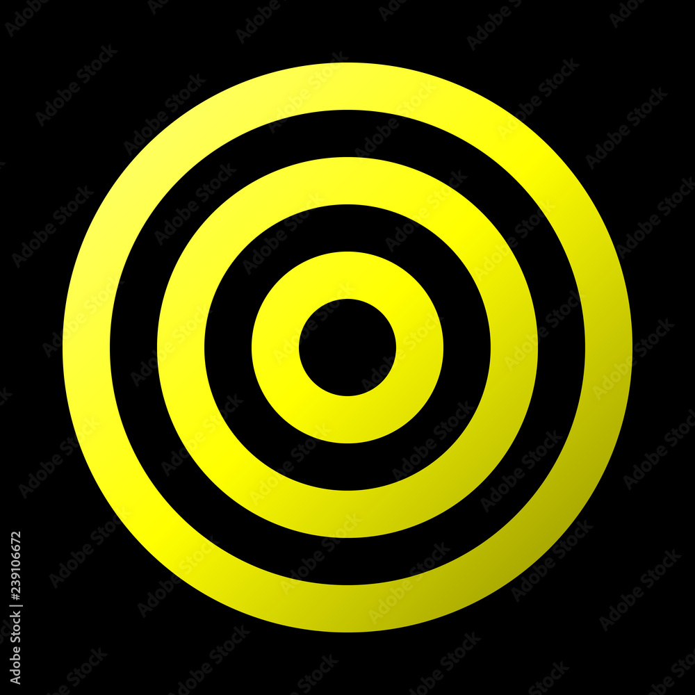 Target sign - yellow gradient transparent, isolated - vector Target sign - yellow gradient transparent, isolated - vector