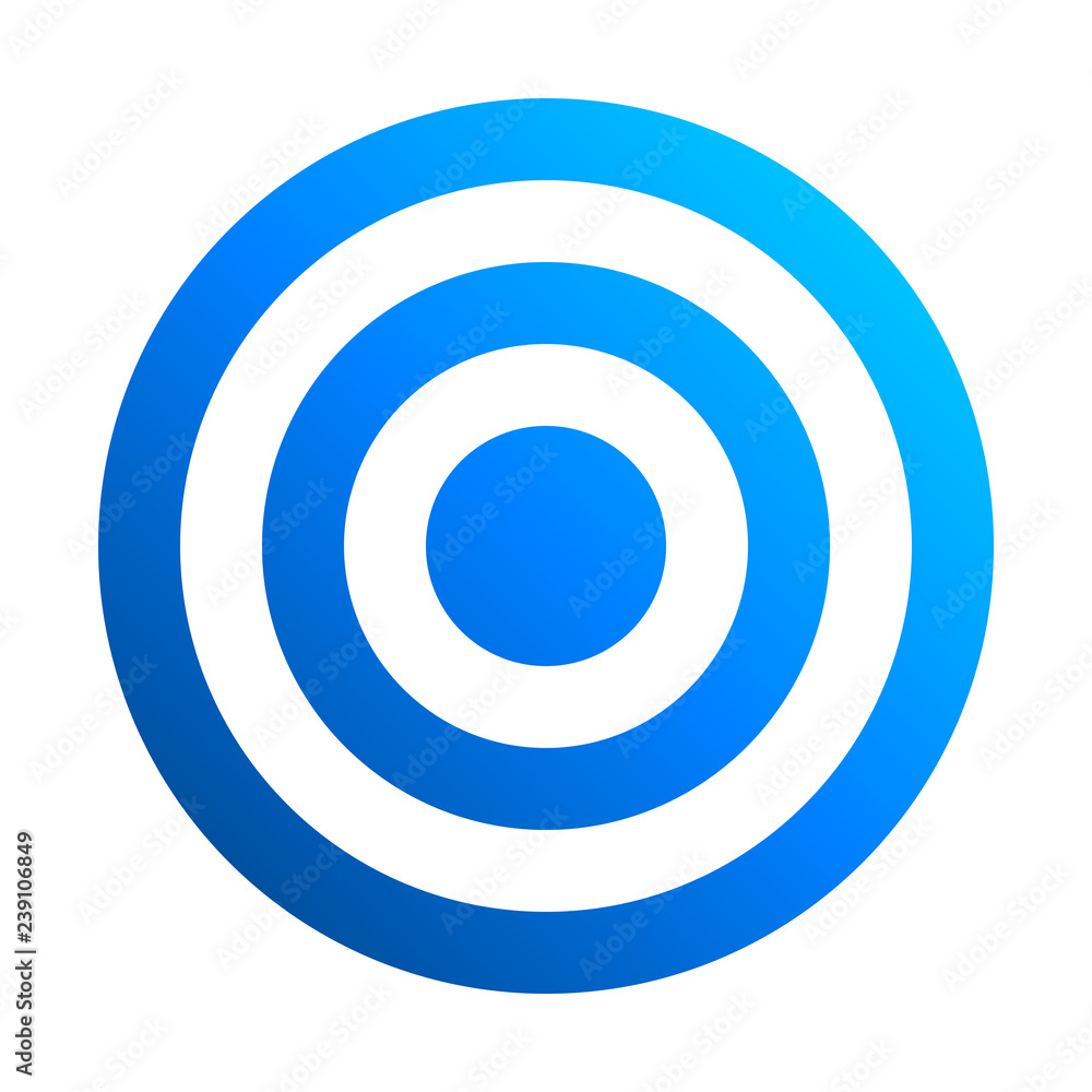 Target sign - blue gradient transparent, isolated - vector Target sign - blue gradient transparent, isolated - vector