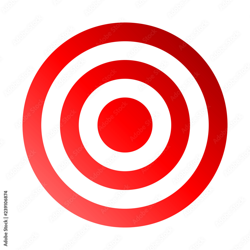 Target sign - red gradient transparent, isolated - vector Target sign - red gradient transparent, isolated - vector