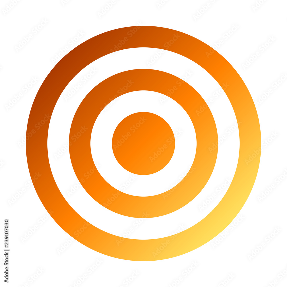 Target sign - orange gradient transparent, isolated - vector Target sign - orange gradient transparent, isolated - vector